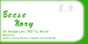becse mory business card